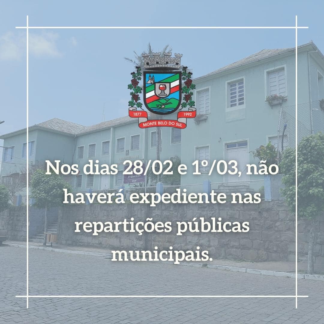 A Câmara de Vereadores de Monte Belo do Sul informa: