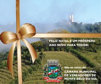 Câmara de Monte Belo do Sul deseja a todos um Feliz Natal