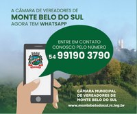  Câmara disponibiliza WhatsApp para atendimentos aos munícipes