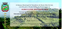 Câmara homenageia Agricultor Destaque 2018