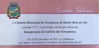 Câmara realiza Sessão Solene de Inauguração da Galeria das Ex-Vereadoras mulheres empossadas