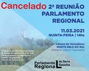 Comunicado: Cancelamento 2ª Reunião do Parlamento Regional 