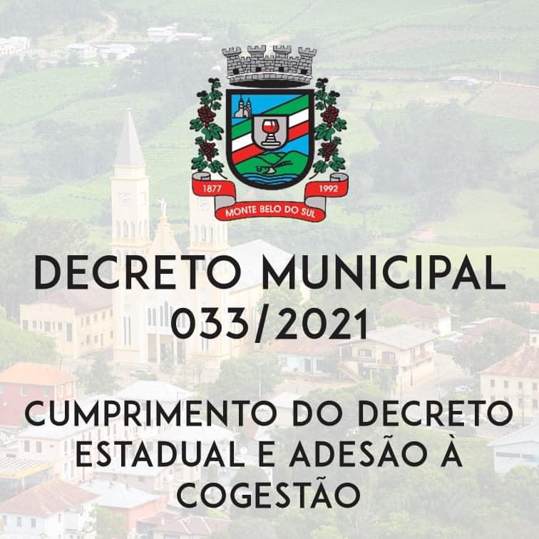 Decreto Municipal 033/2021