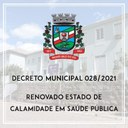 Decreto Municipal renova o estado de Calamidade em Saúde de Monte Belo do Sul