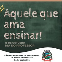 Dia 15 de Outubro, dia dedicado ao Professor