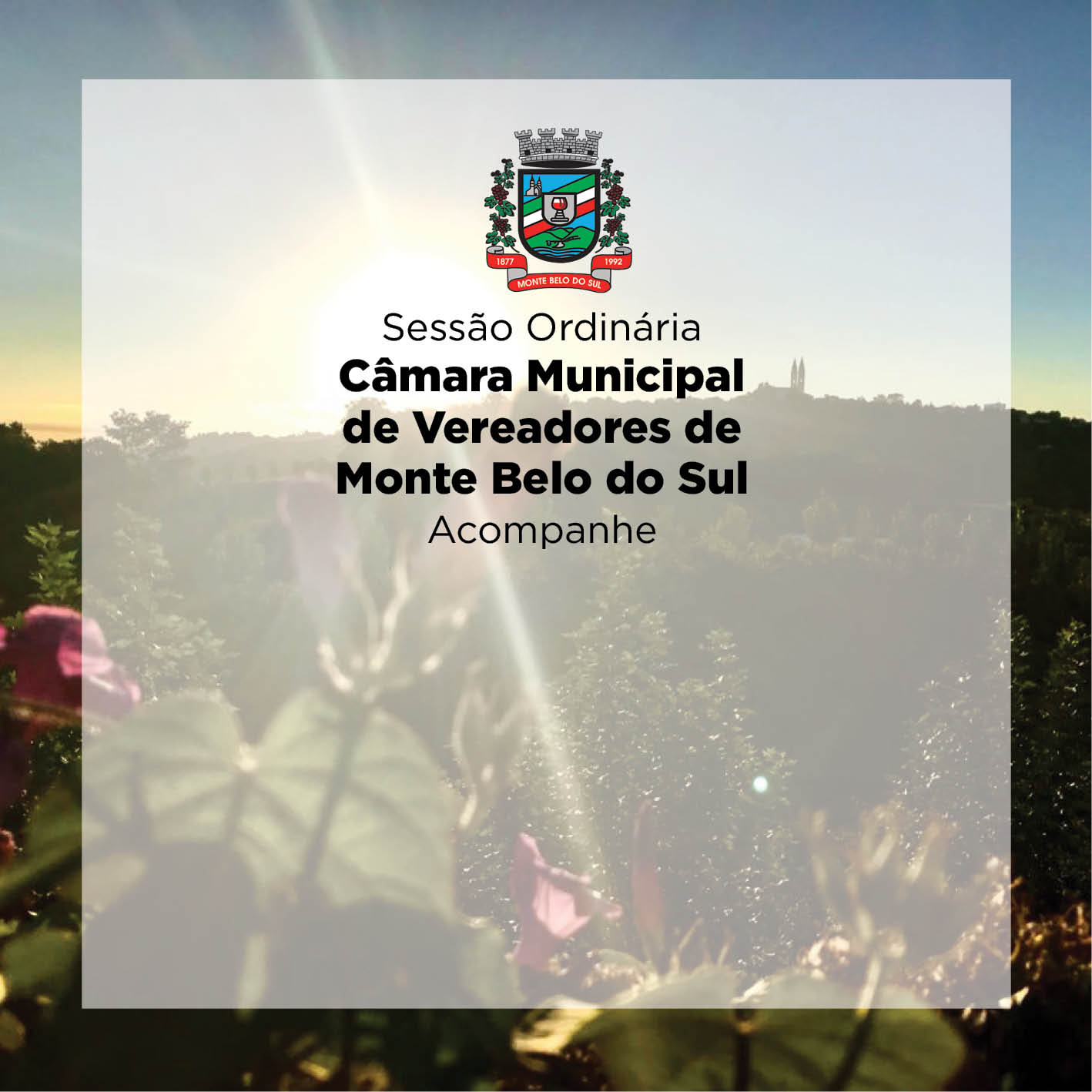 Hoje, terça-feira, tem sessão ordinária na Câmara Municipal de Monte Belo do Sul
