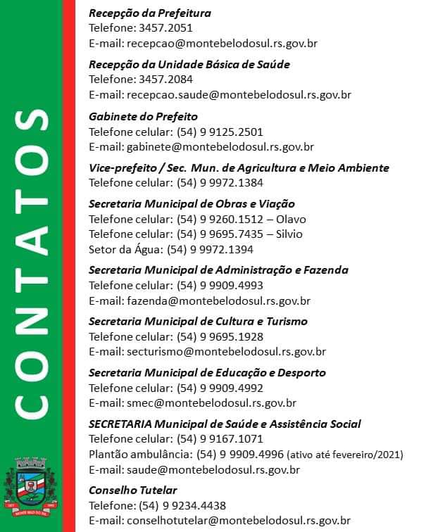 Prefeitura de Monte Belo do Sul orienta população sobre funcionamento de secretarias e serviços municipais no período de bandeira preta