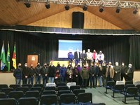 Vereador Eder Angelo Zaffari e vereador Lademir Moro participam de reunião do Parlamento Regional